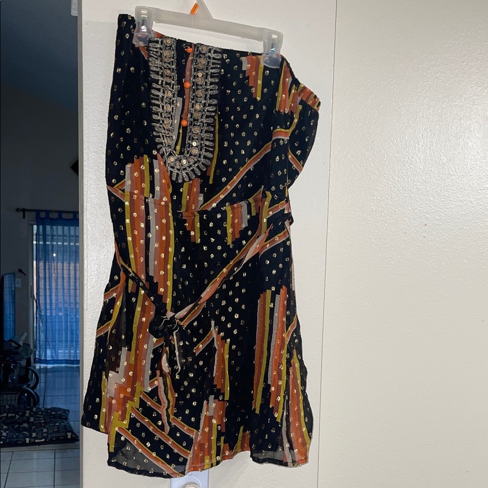 Guess by Marciano Black and Gold Dress